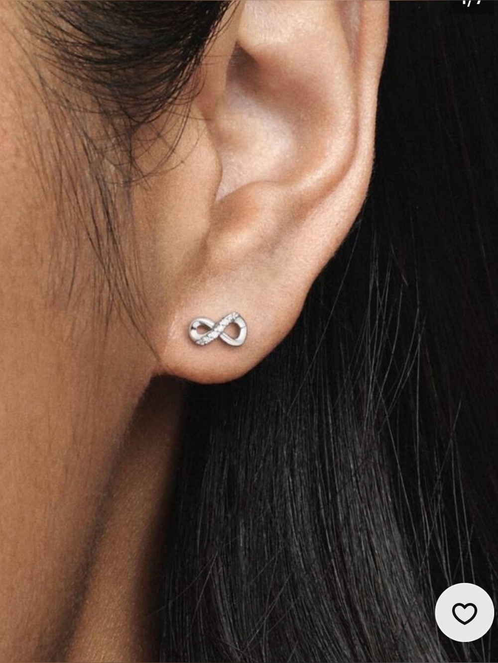Pandora Infinity Sparkle Stud Earrings - Silver